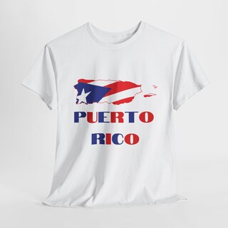 T-Shirt Donna Puerto Rico Bandiera Protesta - Girocollo Bianca 100% Cotone, Regular Fit, Manica Corta