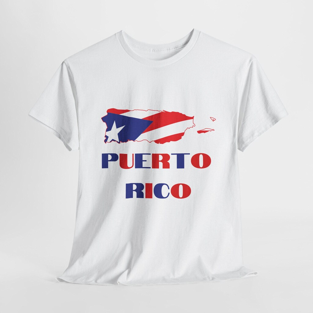 T-Shirt Donna Puerto Rico Bandiera Protesta - Girocollo Bianca 100% Cotone, Regular Fit, Manica Corta