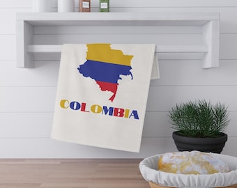 Kolumbien Flagge Karte Küchentuch, Kolumbien Geschirrtuch, kolumbianisches Wohndekor