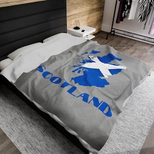 Scottish Flag Throw Blanket, Scotland Map Blanket, Scottish Blanket, Scotland Throw Blanket, Scotland Flag Decor, Scotland Travel Gift