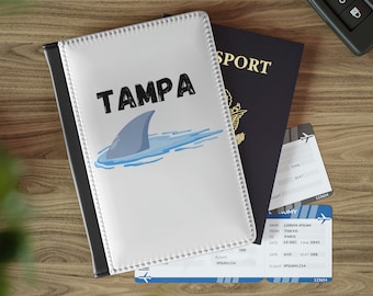 Porta-passaporte de Tampa, Flórida; Capa para passaporte da Baía de Tampa; Carteira de viagem para cruzeiros em Tampa; Presente de Tampa, FL