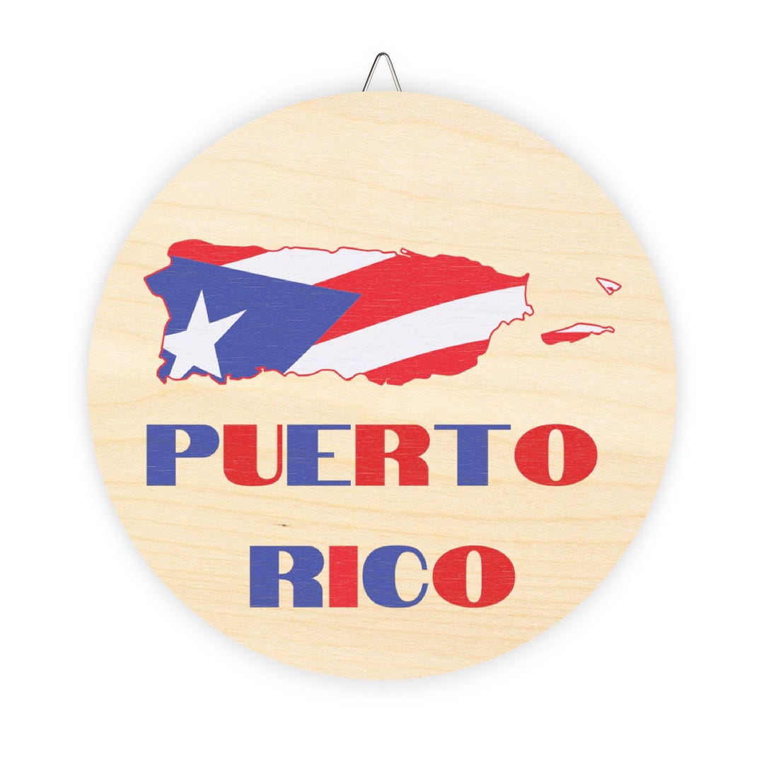 Purto Rico Sign Puerto Rico Map Wood Sign, Puerto Rican Flag Wall Art, Rustic Puerto ...