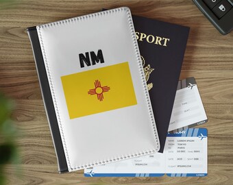 Porta-passaporte do Novo México, capa para passaporte com a bandeira do Novo México, carteira de viagem do sudoeste americano, carteira para passaporte do Novo México, presente do Novo México