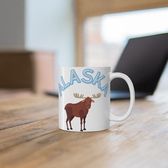 Alaska Moose Coffee Mug, Alaskan Wildlife Mug, Alaska Souvenir Cup - Etsy