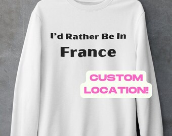 Moletom personalizado divertido para viagens, blusa de gola redonda personalizada para férias, presente original para amantes de viagens.