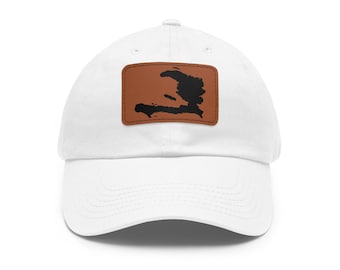 Chapeau papa carte d'Haïti, casquette en cuir de la fierté haïtienne