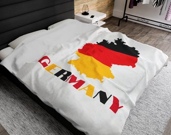 German Flag Map of Germany Blanket, Germany Throw Blanket, Germany Personalized Blanket, Germany Flag Decor, Germany Gift Home Decor