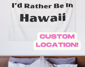 Tapeçaria de parede personalizada com frase engraçada, decoração de parede personalizada para viagens, decoração original para quarto de estudante.