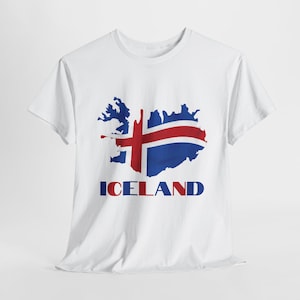 Carte de l'Islande, chemise drapeau islandais, t-shirt Islande, chemise islandaise, chemise drapeau Islande, cadeau voyage Islande, cadeau Islande