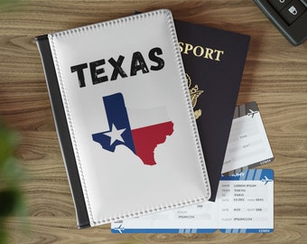 Texas Passport Case, Texas Flag Passport Holder, Texan Flag Passport Wallet, Map of Texas Travel Wallet, Texan Wallet, Texas Wallet