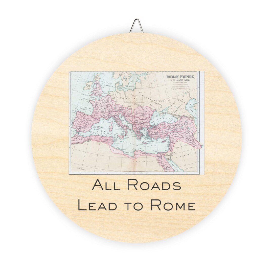 Ancient Rome Rustic Roman Empire Map Wood Sign, Ancient Rome Wall Art, Rustic Roman Empire ...