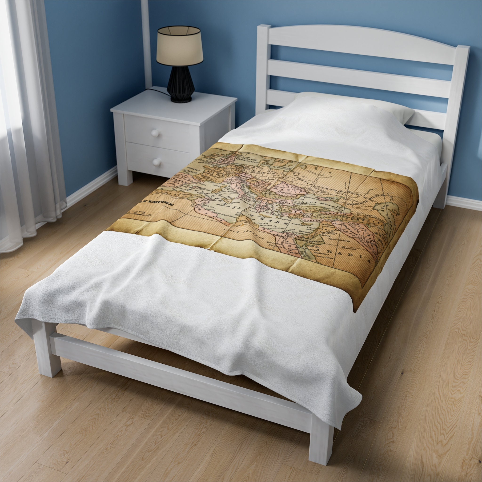 Ancient Roman Empire Map Custom Blanket, Luxurious Comfort and Historic Charm, Custom Gift Blanket for Boy Dorm, College, Rome Blanket