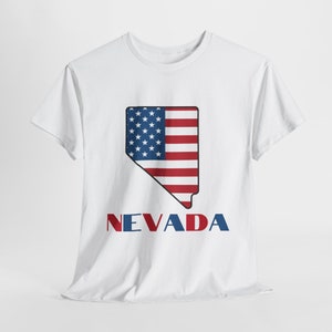 Trots Amerikaans Nevada T-shirt, Amerikaanse vlag Nevada kaart T-shirt, Nevada State Pride Shirt, patriottisch Nevada Shirt, Nevada cadeau