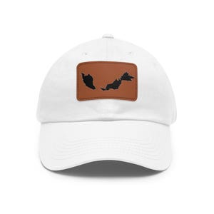 Malaysia Map Dad Hat, Malaysian Pride Leather Patch Cap