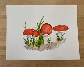 Amanita watercolor