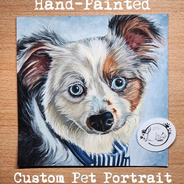 Custom Gouache Pet Portrait