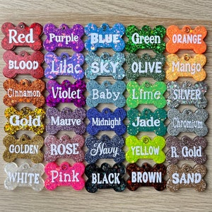 Glitter Pet ID Tags, Glitter Tag, Personalized Custom Dog Tag, Design Your OWN Custom Pet Tag, Resin Dog Tag, Pet ID Tag, Glitter Cat Tag