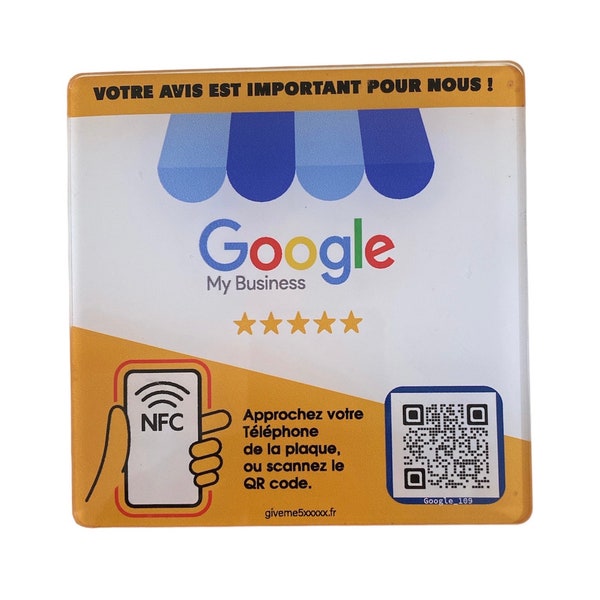 Plaque NFC avis Google