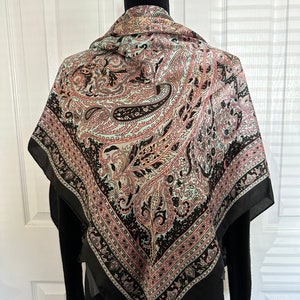 Silk Multi Color Soft Square Pattern Scarf