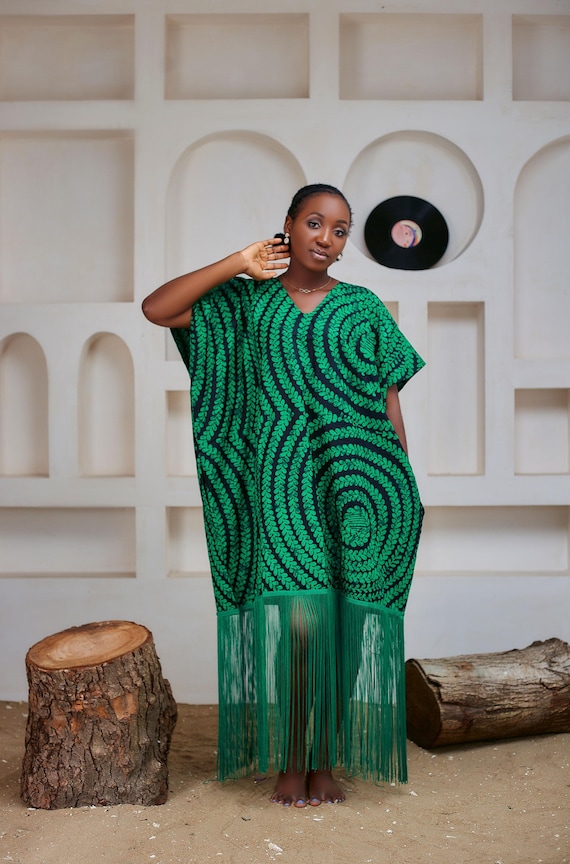 LAMI Fringe Dress| Ready-to-wear| Ankara Dress| African Print| Maxi Dress|  Rich Aunty Boubou. - Etsy