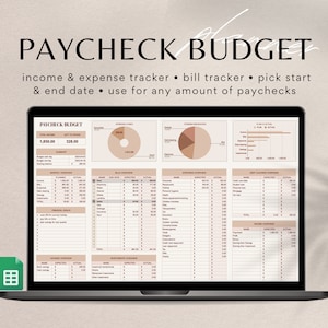 Budget By Paycheck Planner, Google Sheets Budget Planner, Budget Template, Monthly Budget, Budget Spreadsheet, Expense Tracker