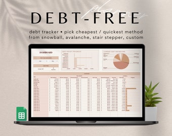 Debt-Free Planner, Google Sheets Budget Planner, Budget Template, Debt Snowball, Debt Avalanche, Budget Spreadsheet