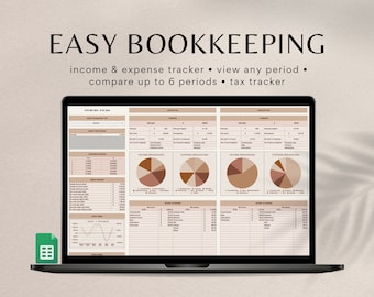 Easy Bookkeeping, Google Sheets Small Business Accounting Spreadsheet, Sales Tracker, Profit Tracker, Small Business Tools, SME Accounting