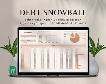 Debt Snowball Planner, Google Sheets Budget Planner, Budget Template, Debt Snowball, Debt-Free Planner, Budget Spreadsheet