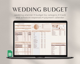 Wedding Budget Planner, Google Sheets Budget Planner, Wedding Expense Tracker, Wedding Spreadsheet, Wedding Planner, Wedding Budget Template