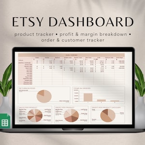 Etsy-Verkaufs-Dashboard, Google Sheets-Verkaufsplaner, Verkaufsvorlage, Verkaufstabelle, Verkaufs-Tracker, Gewinn-Tracker