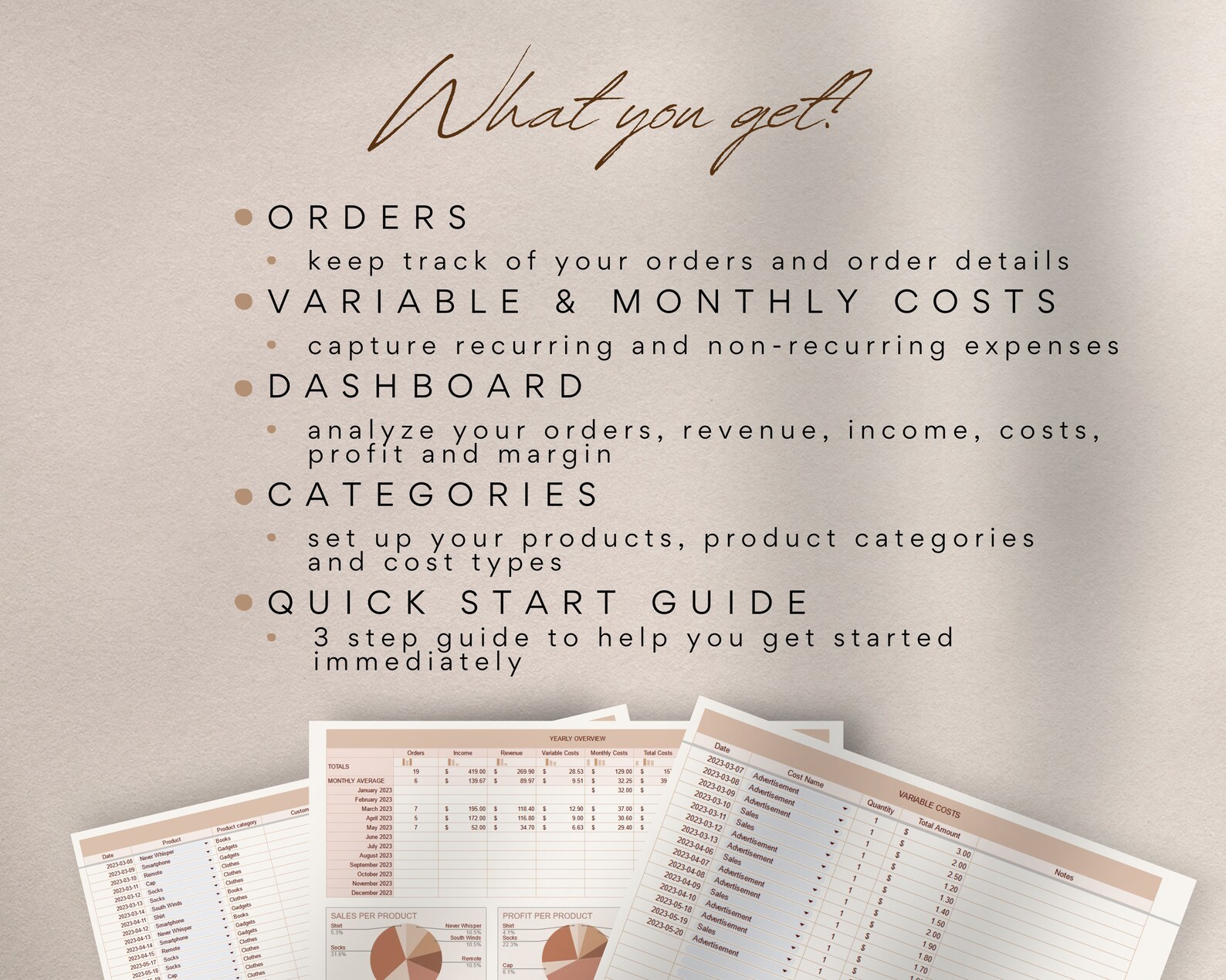Monthly Sales Dashboard, Google Sheets Sales Planner, Sales Spreadsheet ...