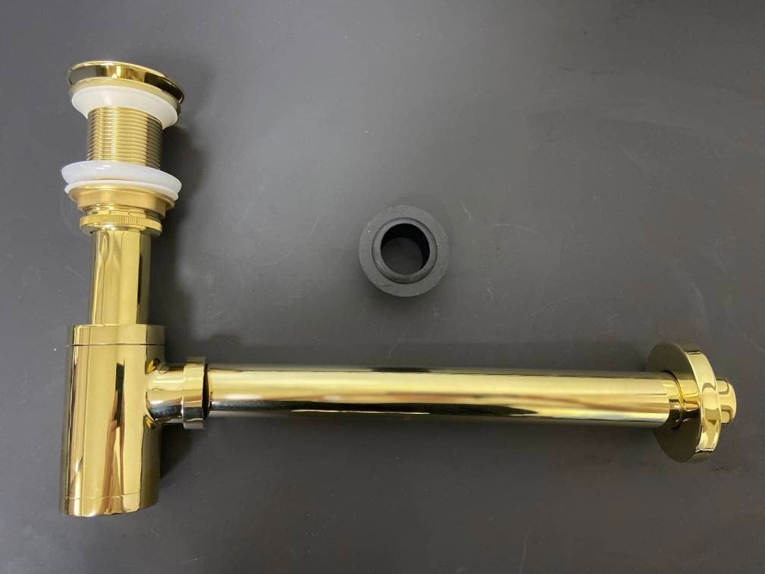 Brass Light Gold Ptrap Set, Light Gold Brass Drain Pipe Etsy