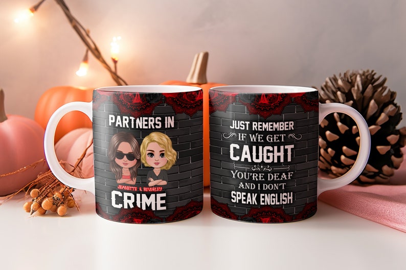 Personalized Partners in Crime Tumbler Mug Wrap Customized - Etsy Canada
