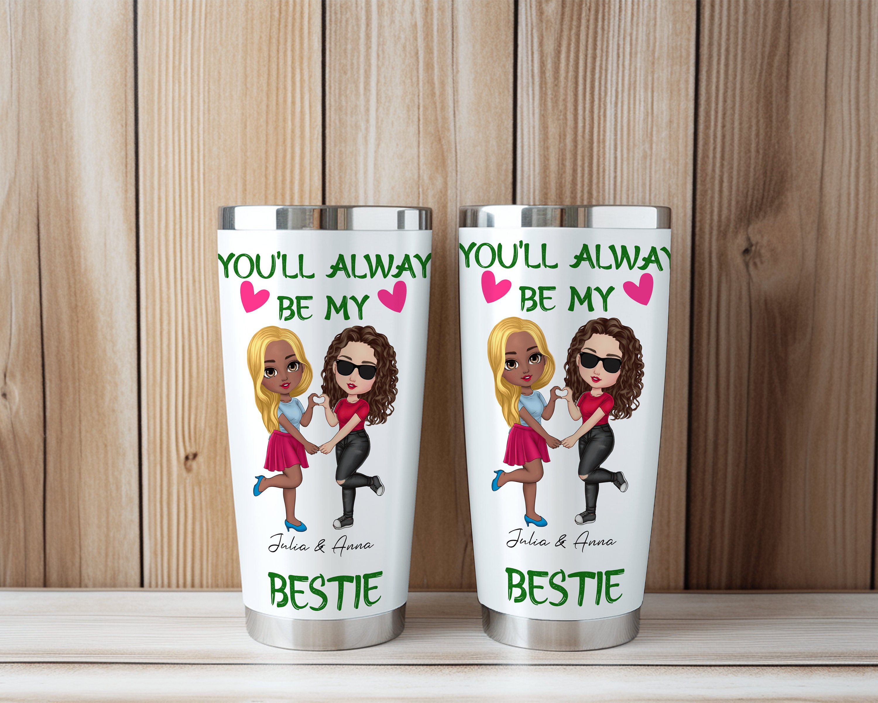 Benutzerdefinierte bester Freund Becher Becher Freunde Etsy.de