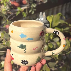 Handgemachte Waldgeist Tasse: 3D Anime Keramik Tasse