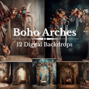 Bold Boho Arches - 12 Digital Backdrops, Maternity Boudoir Digital ...