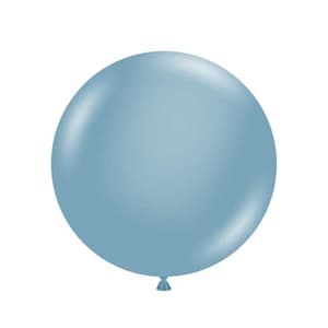 24&quot; Blue Slate Latex Balloon: Boho Party Decor