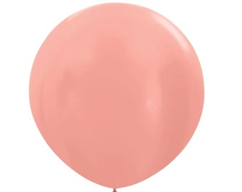 Giant 36" Rose Gold Metallic Balloon: Party Decoration
