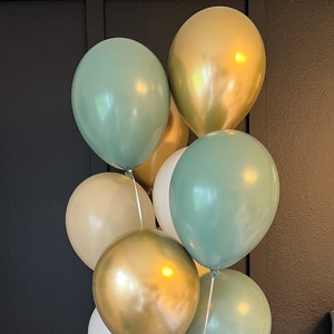 Balloon Bouquet, 11&quot; Neutral Boho Balloons, Wild One Birthday, Bridal Shower, Baby Shower, Wild One, Gold Balloons, Green Balloons