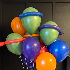 Balloon Bouquet, 11" Ninja Turtles Balloons, Birthday Party, Ninja Turtle Birthday, Birthday Balloons, TMNT Themed Party, Ninja Turtle Party