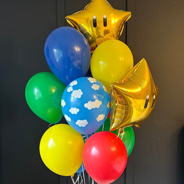 Mario Balloons - Etsy