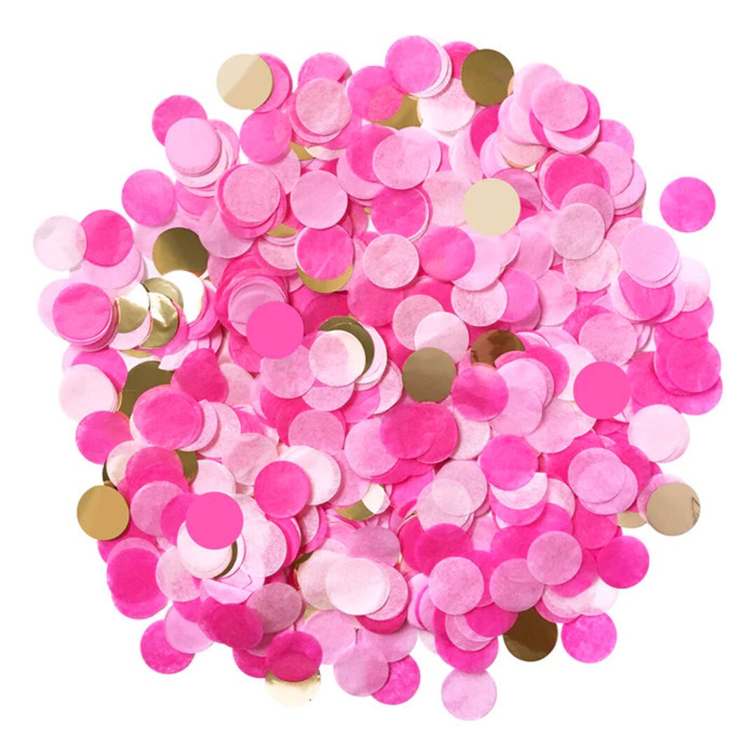 Pink Confetti Confetti Toss Bright Colorful Confetti Baby Etsy