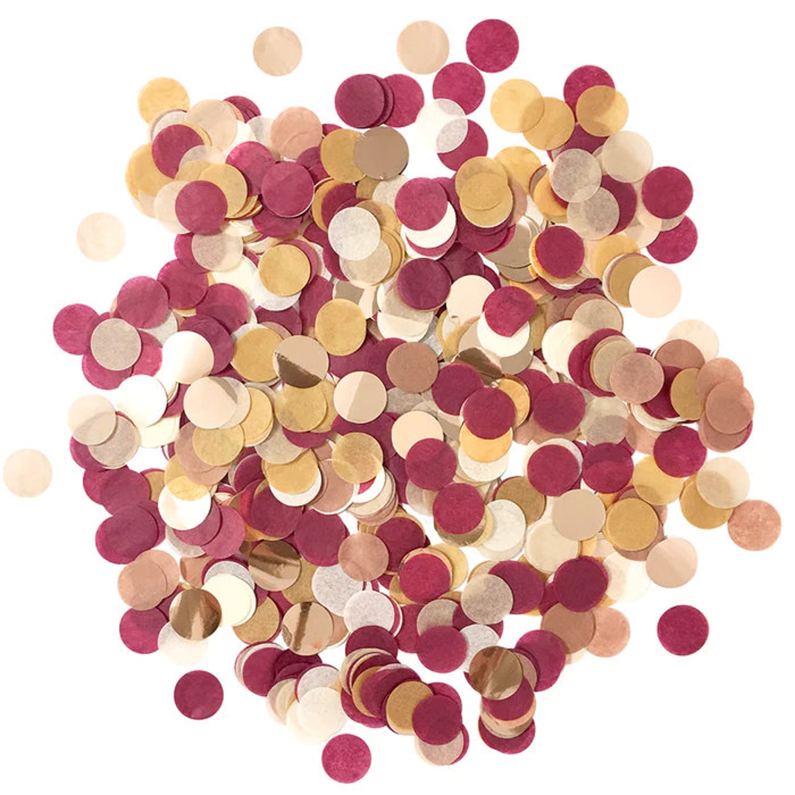 Burgundy and Rose Gold Confetti Confetti Toss Party Decor Etsy