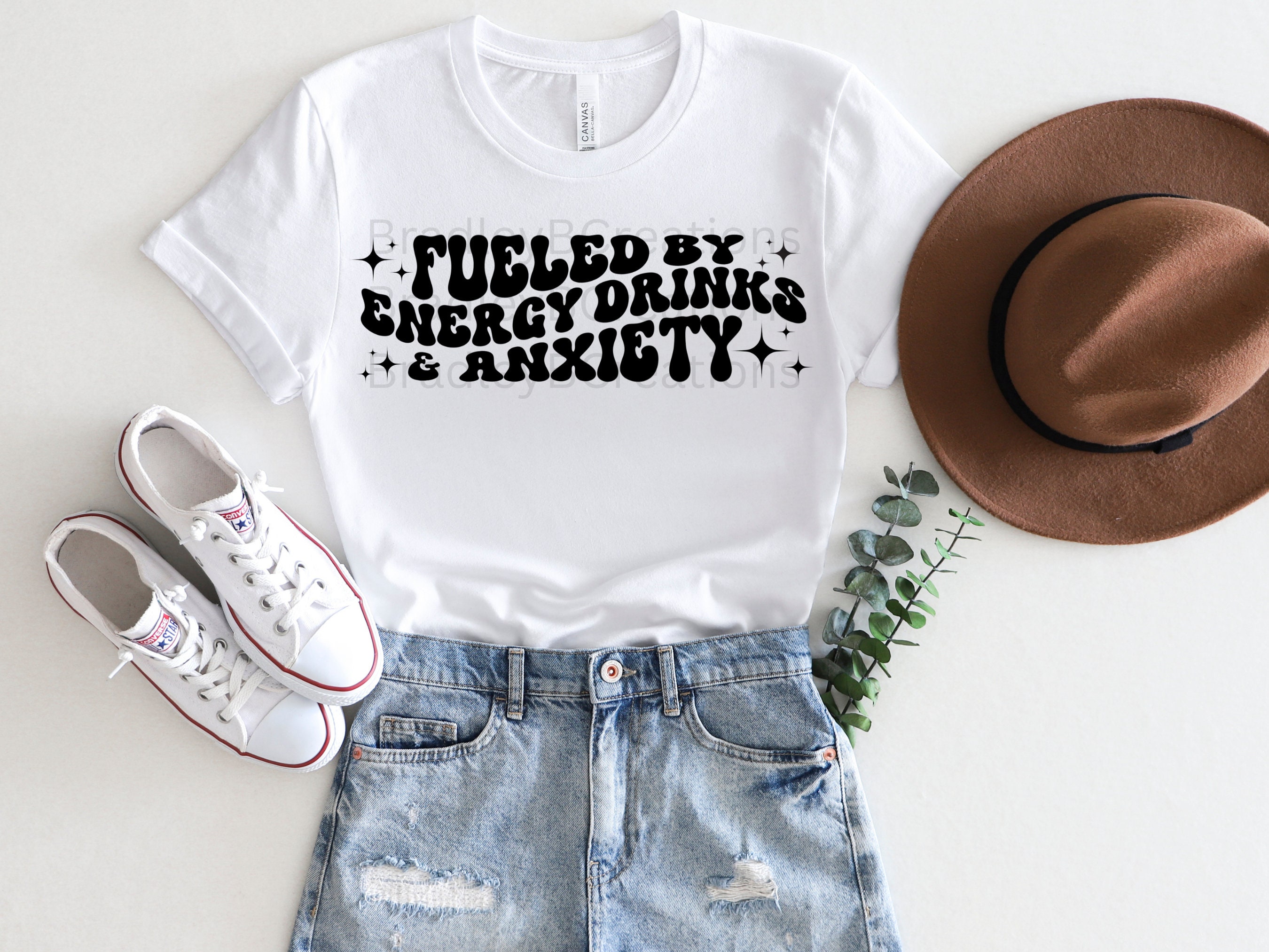 Fueled by Energy Drinks & Anxiety Digital Download Png Etsy