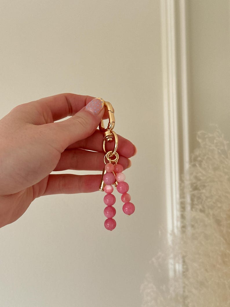 Custom Personalized Letter Keychain | Initial Keychain | Letter Bag Charm | Gold Plated Letter Charm | Gift for her | Gift for bridesmaids image 10