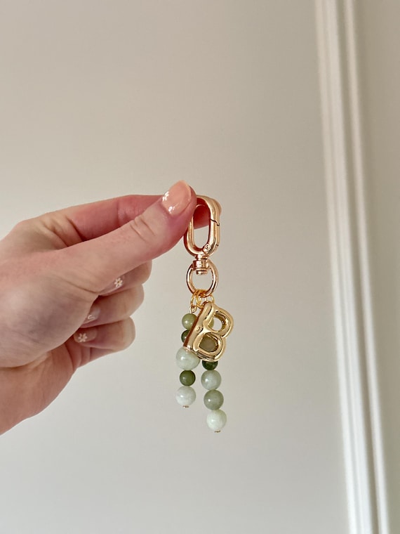 Custom Personalized Letter Keychain | Initial Keychain | Letter Bag Charm | Gold Plated Letter Charm | Gift for her | Gift for bridesmaids