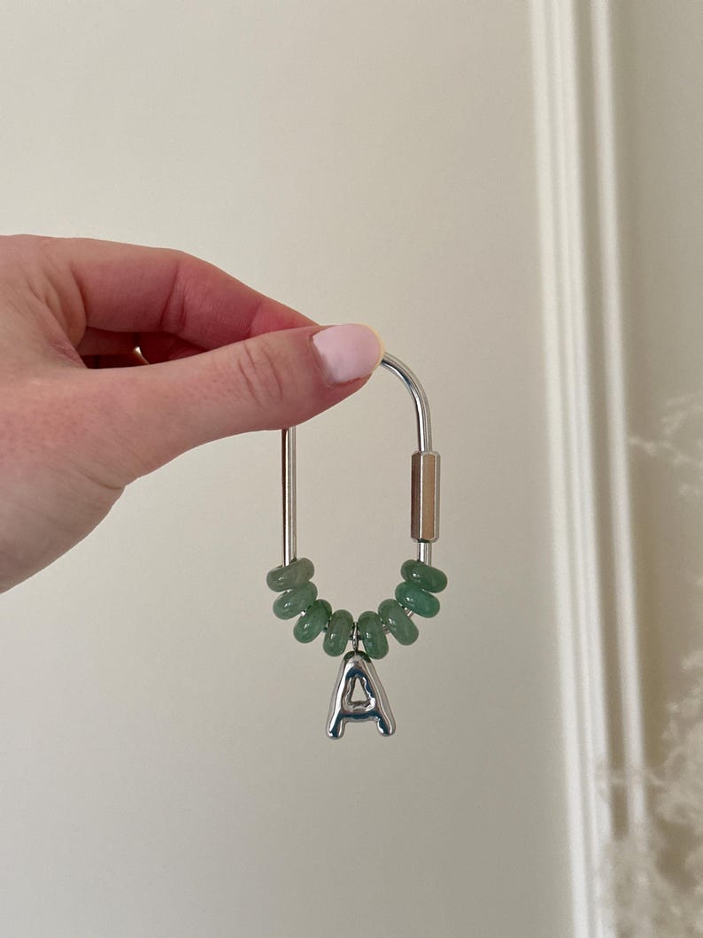 Personalized Initial Keychain | Silver Letter Keyring | Custom Bag ...