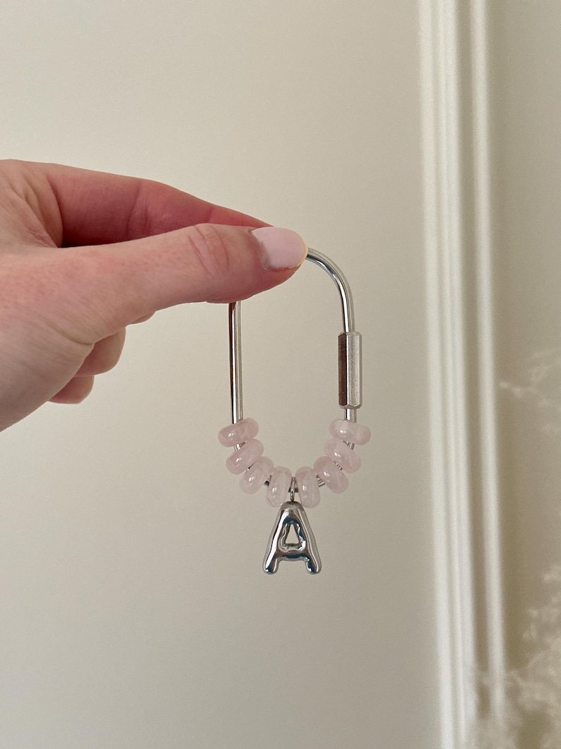 Personalized Initial Keychain | Silver Letter Keyring | Custom Bag ...