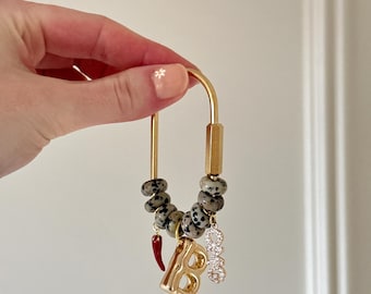 Build Your Own Keychain | Custom Charm Keyring | Letter Bag Charm | Personalized | Initial Keychain | Gift for her | Gift for bridesmaids