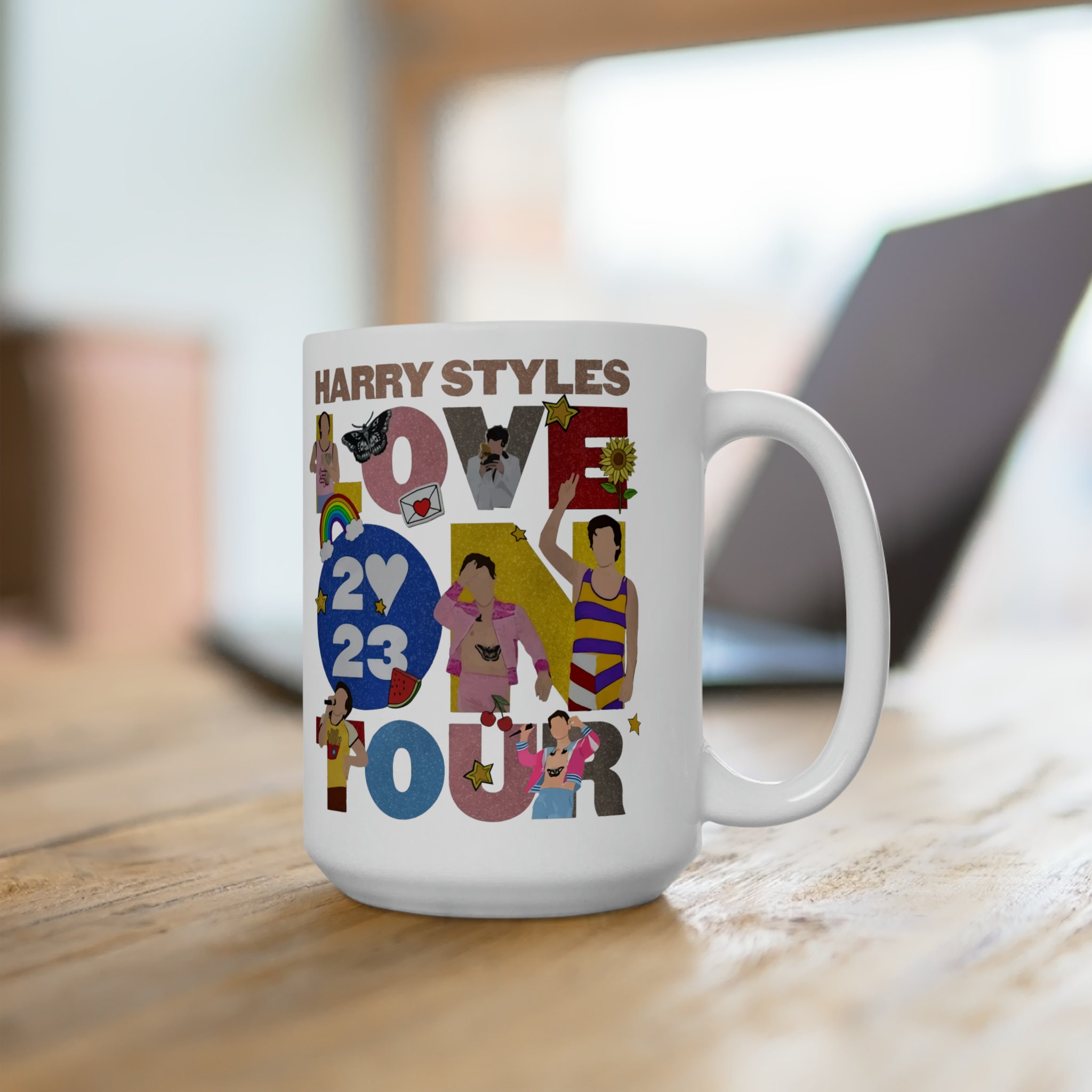 Custom Name Happy Birthday Harry Styles Fan Mug - Jolly Family Gifts